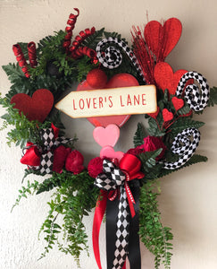 Valentines Day:  “Lovers Lane” Wreath