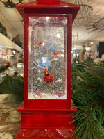 Load image into Gallery viewer, Red Lantern Snow Globe with Cardinals
