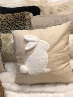 Load image into Gallery viewer, White Bunny with White Cottontail Pillow
