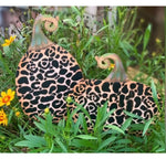 Load image into Gallery viewer, Medium Set of 2 Leopard Stake Pumpkins
