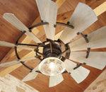 Load image into Gallery viewer, Oiled Bronze Windmill Indoor Ceiling Fan
