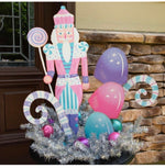 Load image into Gallery viewer, Set of 3 Pastel Candy Canes  Metal Stake Outdoor or Indoor
