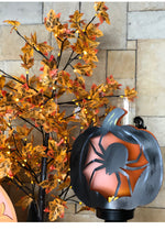 Load image into Gallery viewer, Fall/Halloween: Spider Luminary Pumpkin Light NOT included
