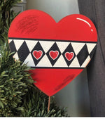 Load image into Gallery viewer, Valentines Day: Set of 3  Black &amp; White Red Hearts
