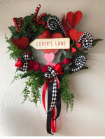 Load image into Gallery viewer, Valentines Day:  “Lovers Lane” Wreath
