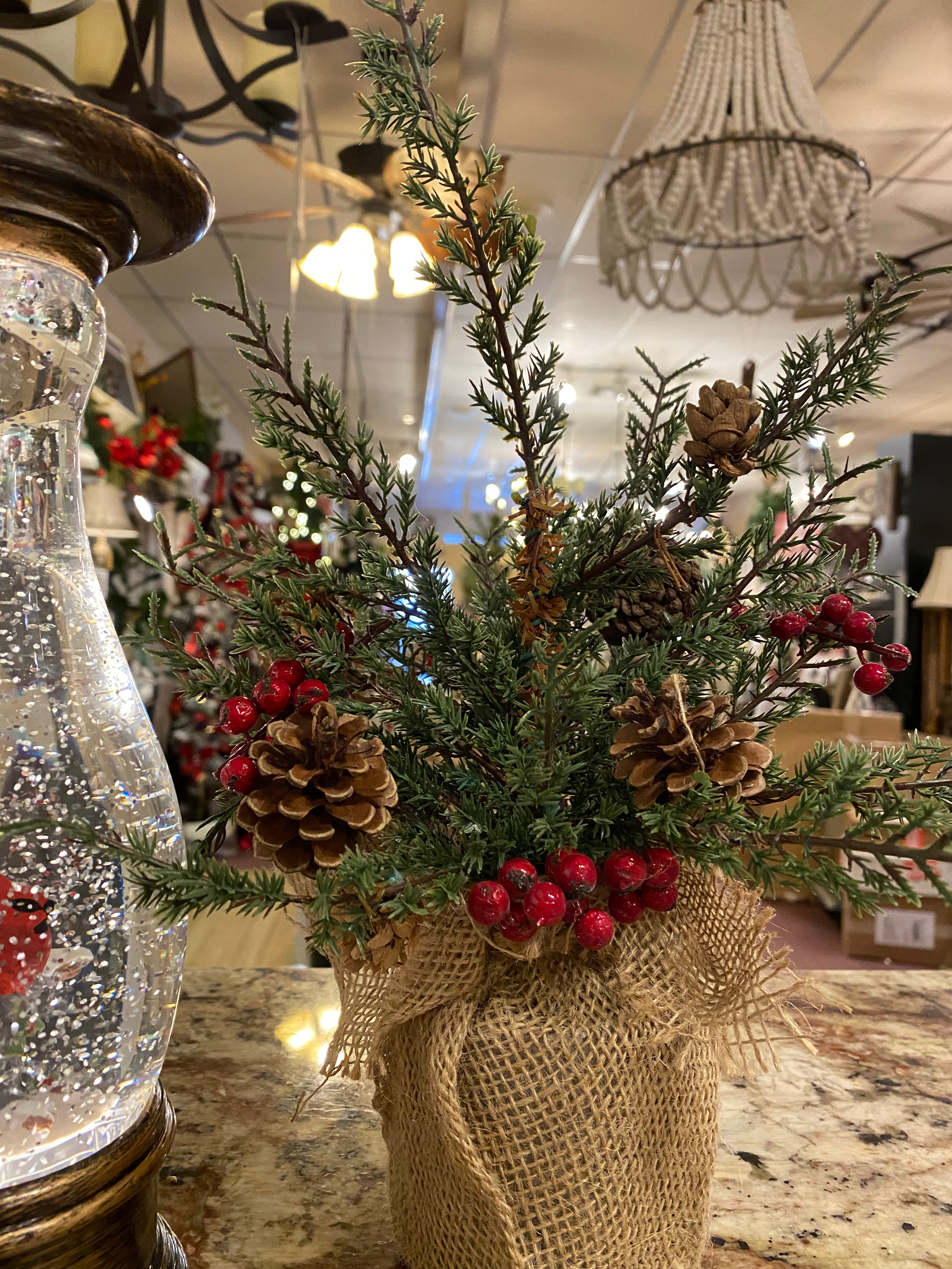 12" Pine Tree w/ Berries