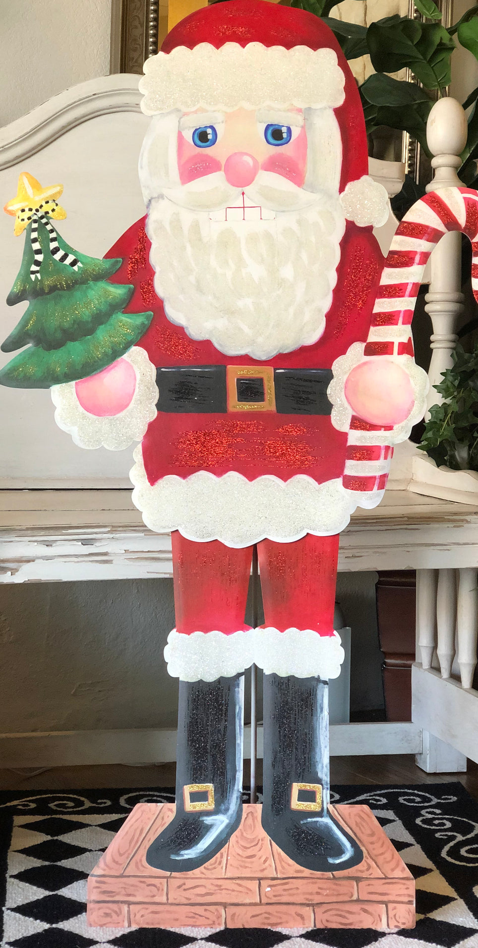 Nutcracker Santa Claus Metal Outdoor/Indoor