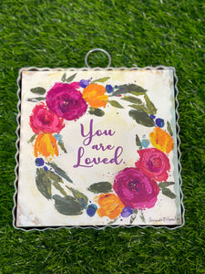 "You Are Loved" Galvanized Framed Mini Pic