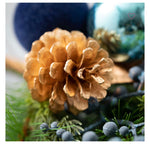 Load image into Gallery viewer, Ornamental Blue Pine &amp; Gold Garland
