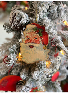 Vintage Style Santa Ornament