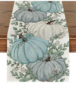 Load image into Gallery viewer, Blue &amp; White Pumpkin Table Runner
