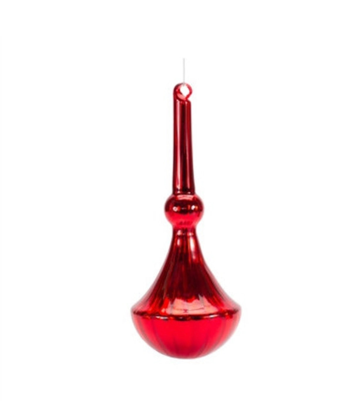 Ruby Red Elegant Set of 2 Ornaments