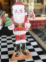 Load image into Gallery viewer, Small Nutcracker Santa Metal Stake
