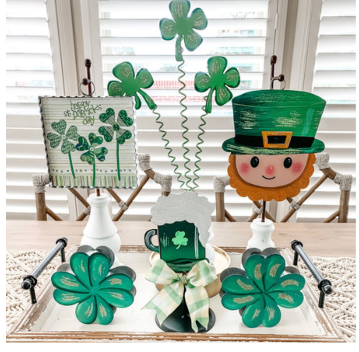 Shamrock Trio Metal Stake