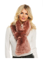 Load image into Gallery viewer, New! Rose Quartz Faux Fur Scarf
