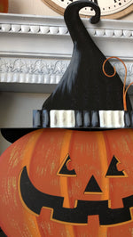 Load image into Gallery viewer, Large Jack-o’-lantern  Metal Stake
