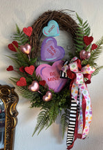 Load image into Gallery viewer, Conversation Hearts Wreath with Hearts
