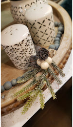 Load image into Gallery viewer, Christmas Pine Gray Beads
