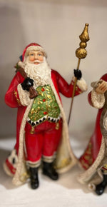 Load image into Gallery viewer, Santa in Long Coat with Harlequin Pattern
