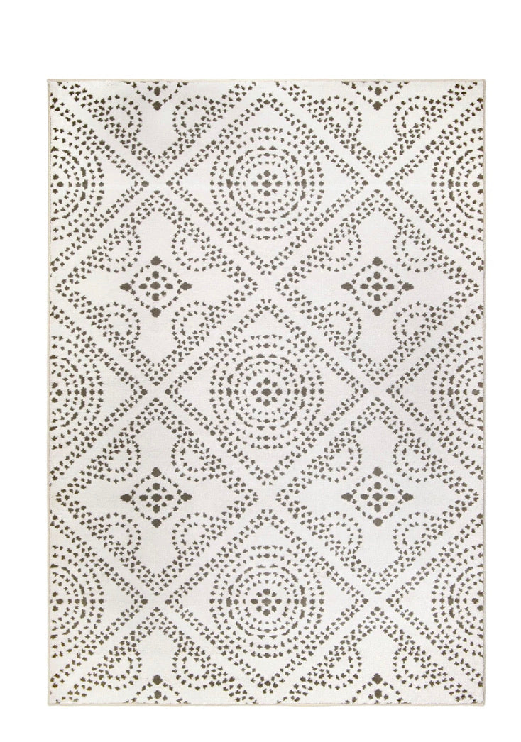 Natural Area Rug: Large Tile Pattern