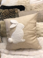 Load image into Gallery viewer, White Bunny with White Cottontail Pillow

