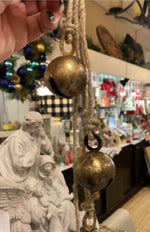 Load image into Gallery viewer, Aged Gold Hanging Bells
