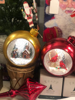 Load image into Gallery viewer, Musical 🎵Gold Ornament Snow Globe with Carolers
