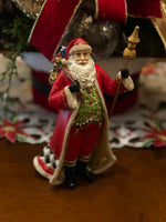 Load image into Gallery viewer, Santa in Long Coat with Harlequin Pattern
