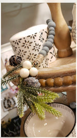 Load image into Gallery viewer, Christmas Pine Gray Beads
