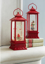 Load image into Gallery viewer, Red Lantern Snow Globe with Cardinals
