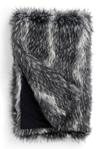 NEW! Smokey Fox Faux Fur Throw