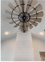 Load image into Gallery viewer, Noir Windmill Indoor Ceiling Fan
